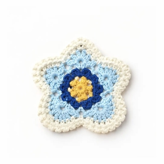 Blue Granny Motif — jahitan rajut handmade ElszCrochet