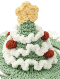 Christmas Tree Pet Hat — jahitan rajut handmade ElszCrochet