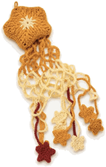 Gold Star Scarf — jahitan rajut handmade ElszCrochet