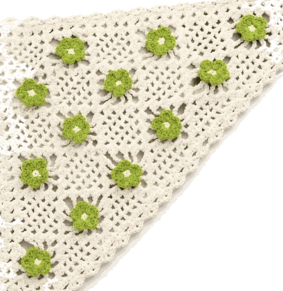 Kiwi Kerchief — jahitan rajut handmade ElszCrochet