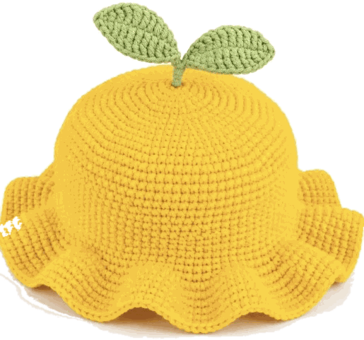 Lemon Bucket Hat — jahitan rajut handmade ElszCrochet