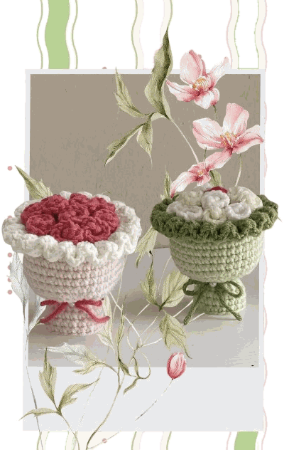 Mini Bouquet Pots — jahitan rajut handmade ElszCrochet
