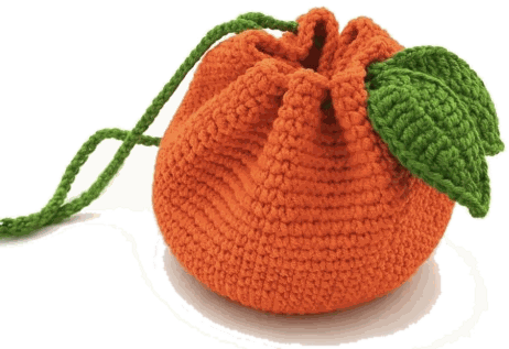Orange Mini Pouch — jahitan rajut handmade ElszCrochet