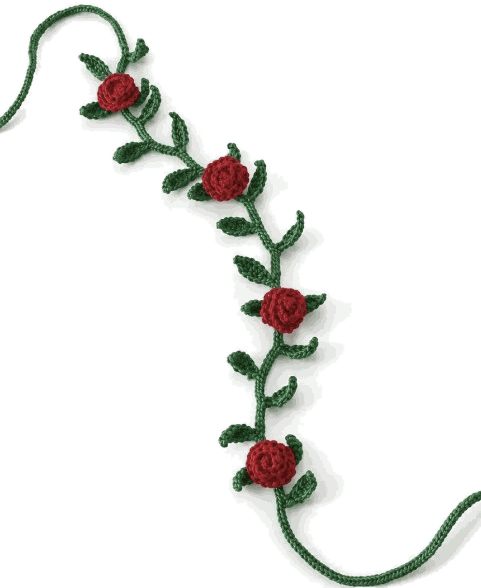 Rose Vine Headband — jahitan rajut handmade ElszCrochet