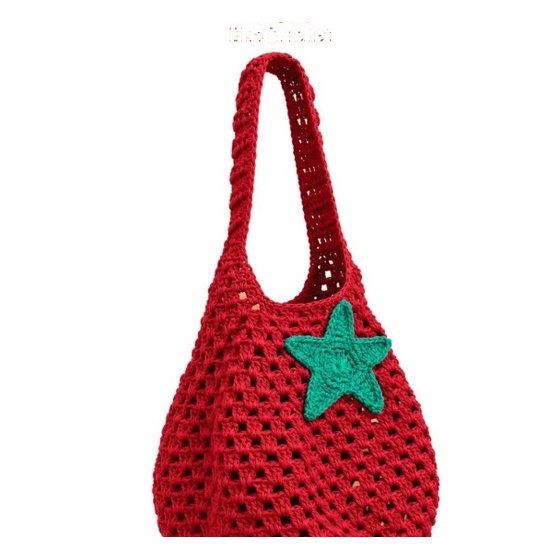 Tomato Mesh Tote — jahitan rajut handmade ElszCrochet